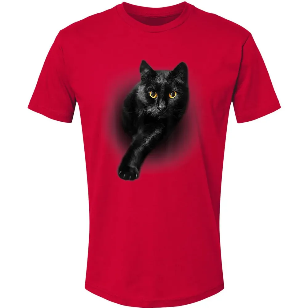 Black Cat Yellow Eyes  Cats   Gifts Premium Unisex T-shirt - 6