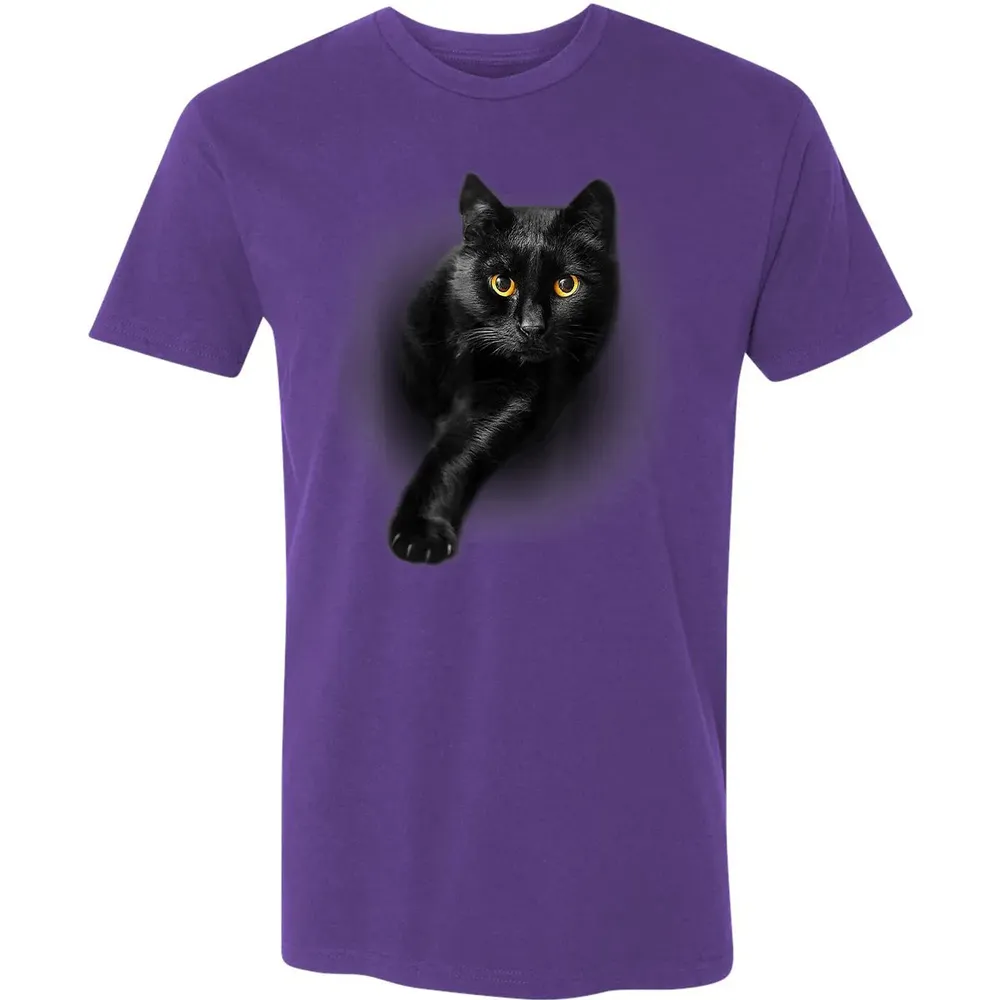 Black Cat Yellow Eyes  Cats   Gifts Premium Unisex T-shirt - 7