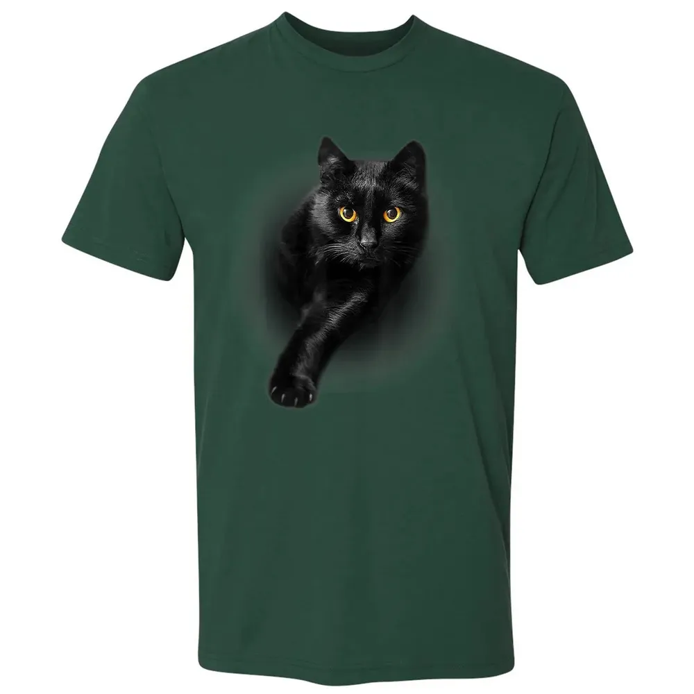 Black Cat Yellow Eyes  Cats   Gifts Premium Unisex T-shirt - 12