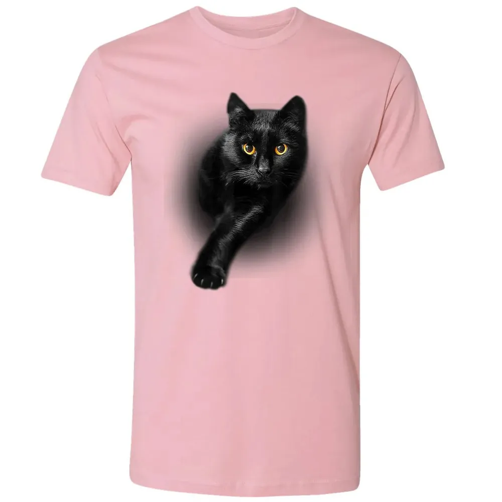 Black Cat Yellow Eyes  Cats   Gifts Premium Unisex T-shirt - 3