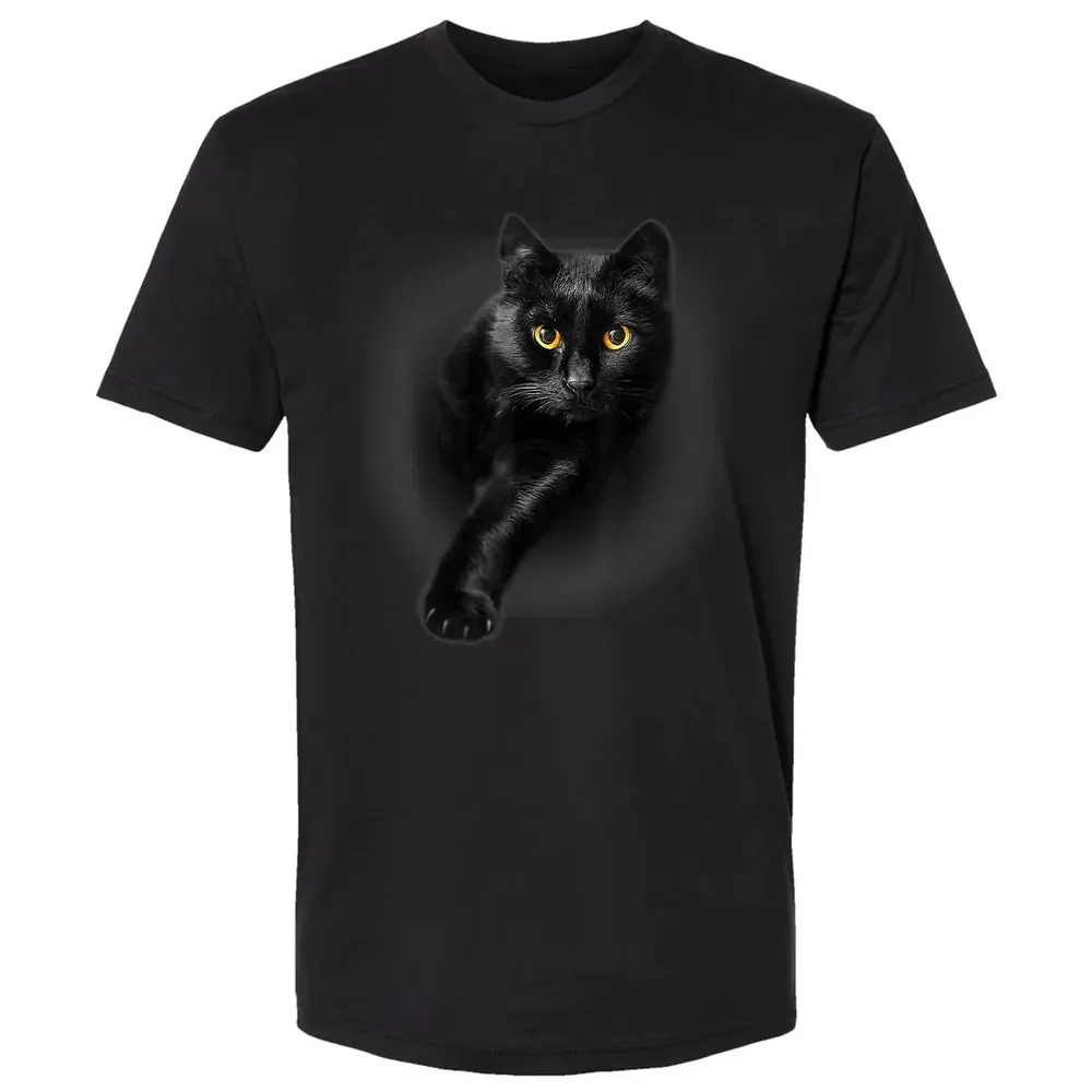 Black Cat Yellow Eyes  Cats   Gifts Premium Unisex T-shirt - 15