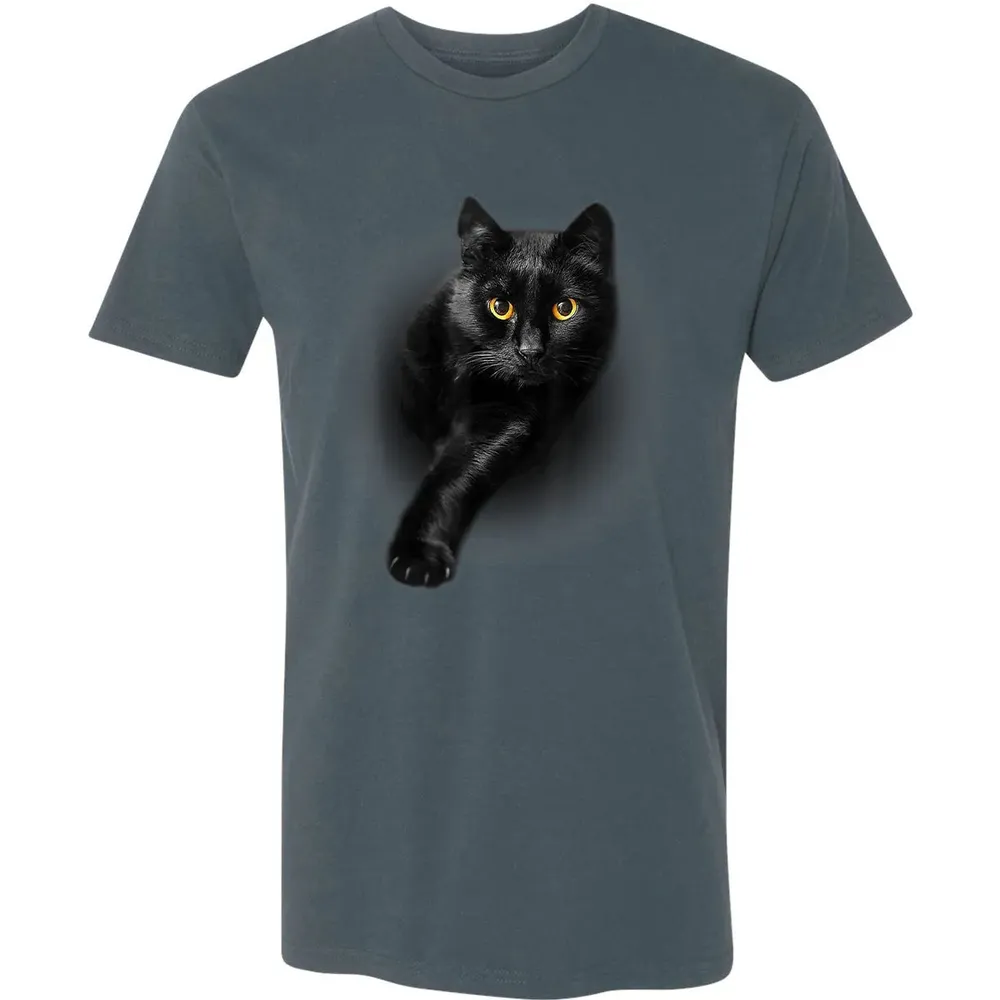 Black Cat Yellow Eyes  Cats   Gifts Premium Unisex T-shirt - 14