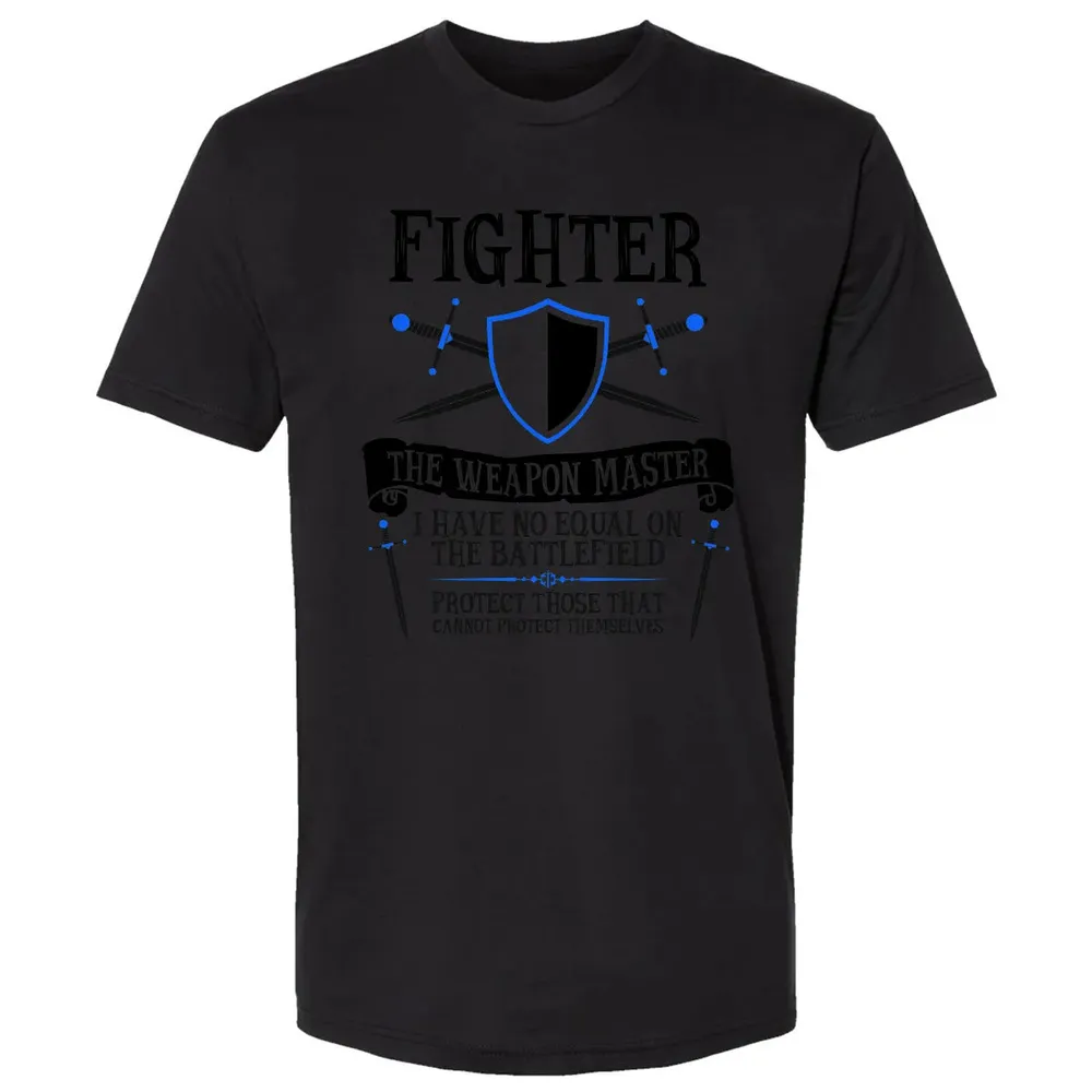 FIGHTER, THE WEAPON MASTER (White) Premium Unisex T-shirt - 15