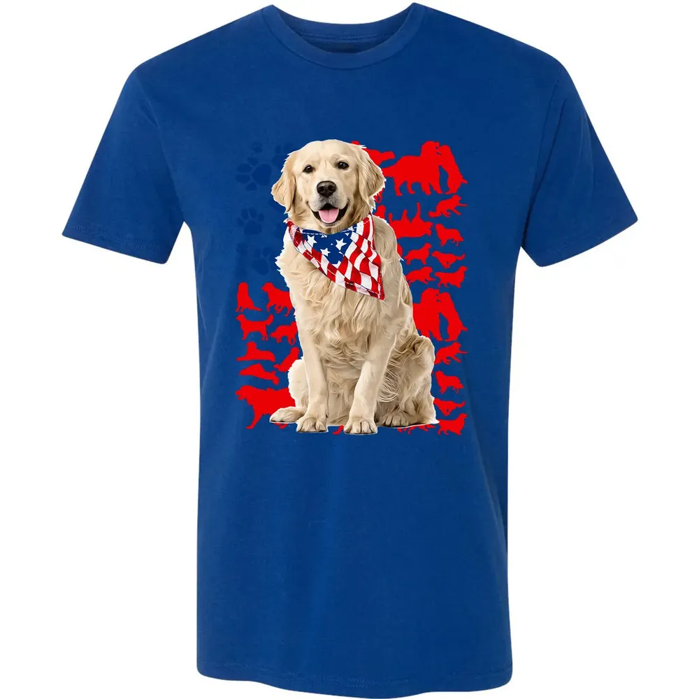 Golden Retriever 4th Of July Premium Unisex T-shirt - 10
