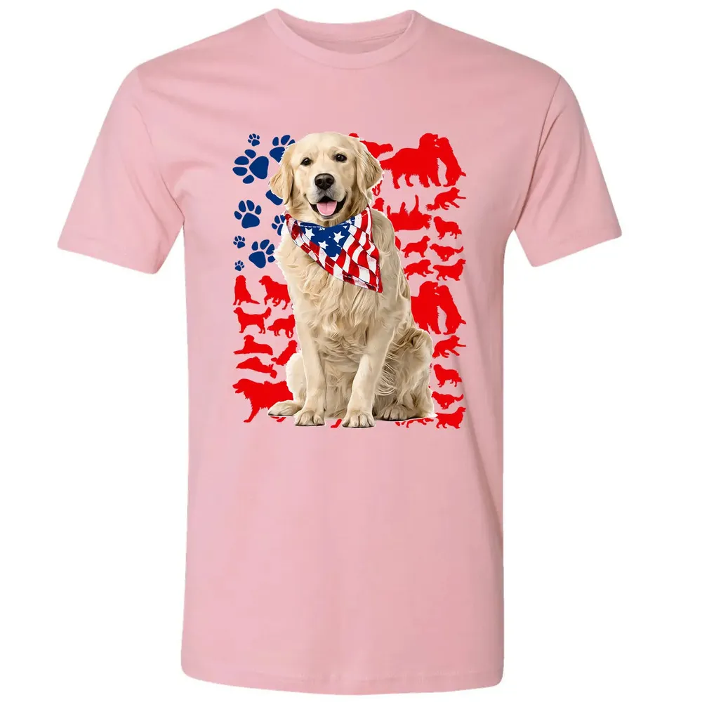 Golden Retriever 4th Of July Premium Unisex T-shirt - 3