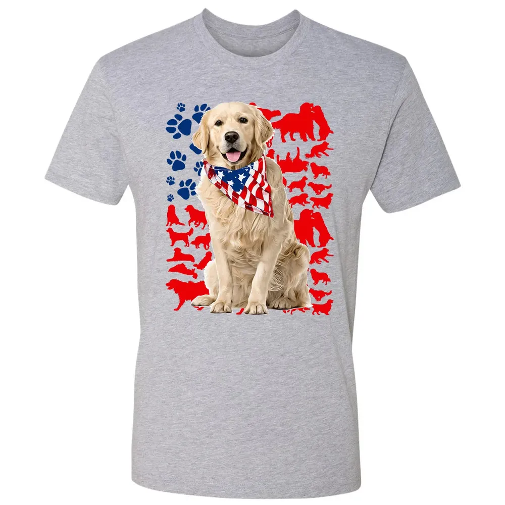 Golden Retriever 4th Of July Premium Unisex T-shirt - 9