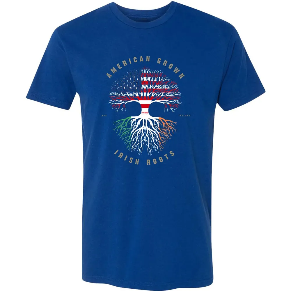 American Grown Irish Roots Ireland Flag Premium Unisex T-shirt - 10