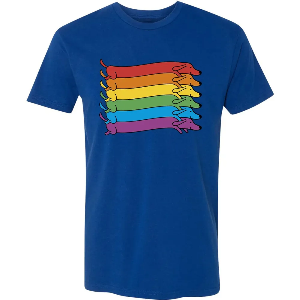 Rainbow Dachshund Pride Flag Premium Unisex T-shirt - 10