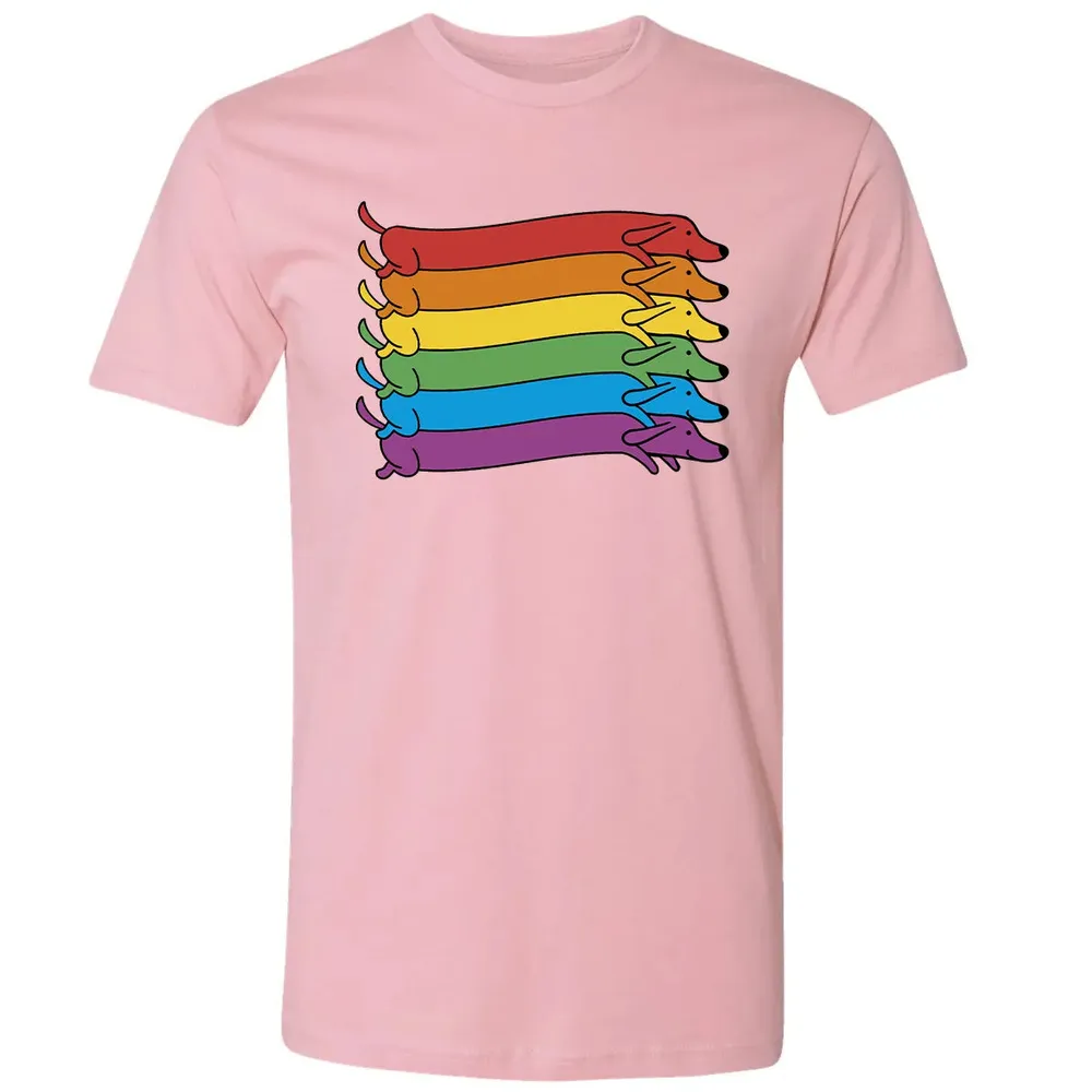Rainbow Dachshund Pride Flag Premium Unisex T-shirt - 3