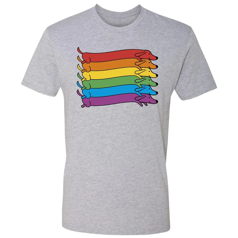 Rainbow Dachshund Pride Flag Premium Unisex T-shirt - 9