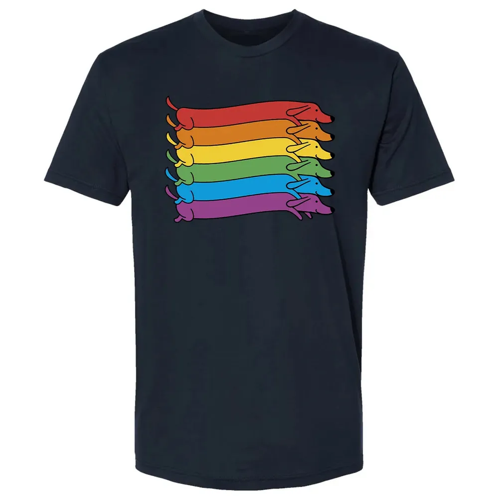 Rainbow Dachshund Pride Flag Premium Unisex T-shirt - 2