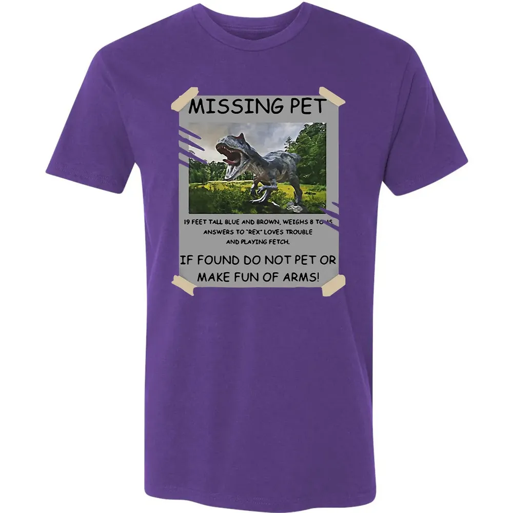 Dinosaur Missing Pet Premium Unisex T-shirt - 7