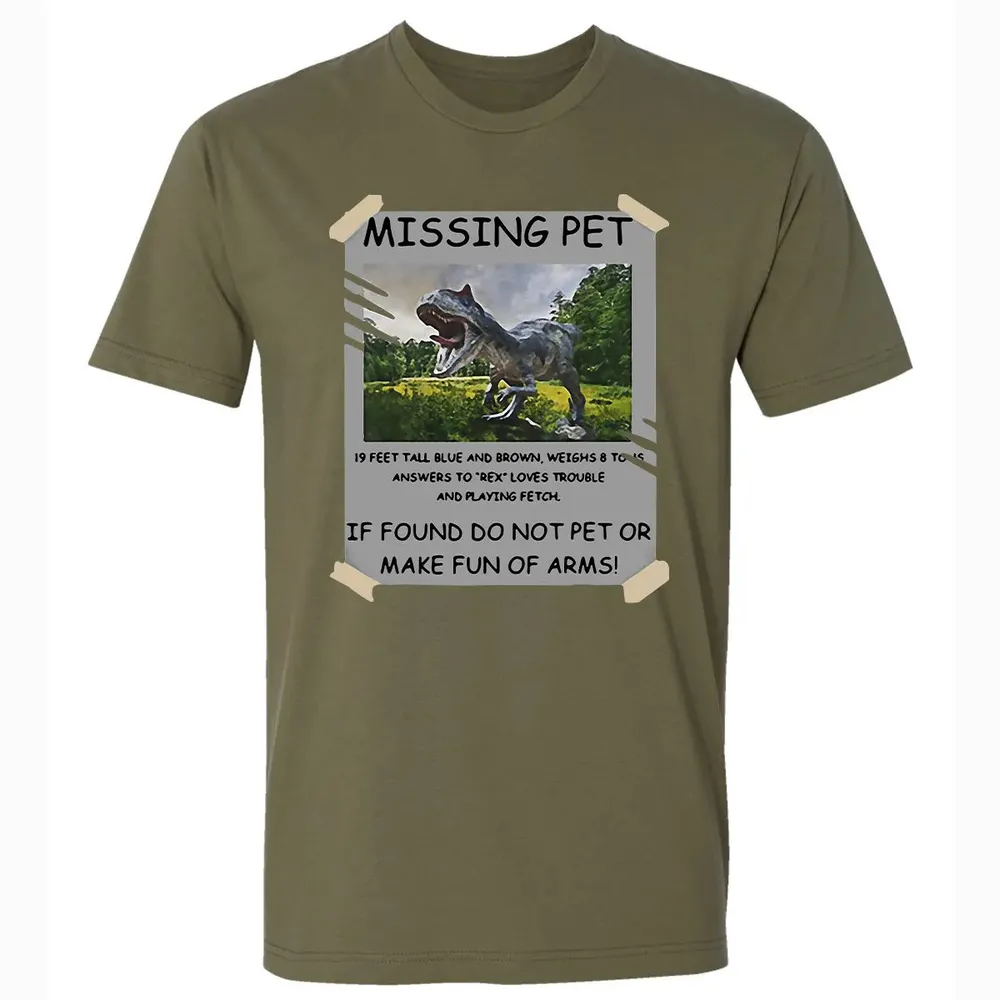 Dinosaur Missing Pet Premium Unisex T-shirt - 5