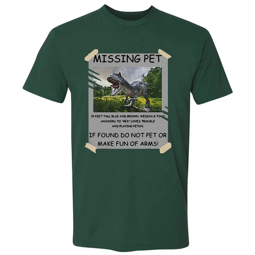 Dinosaur Missing Pet Premium Unisex T-shirt - 12
