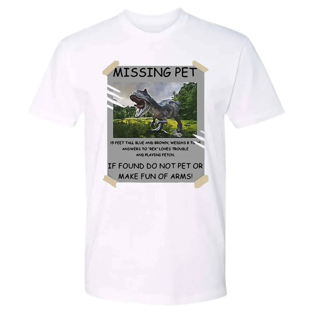Dinosaur Missing Pet Premium Unisex T-shirt - 4