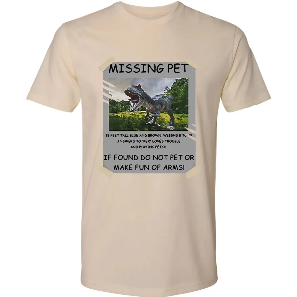 Dinosaur Missing Pet Premium Unisex T-shirt - 13