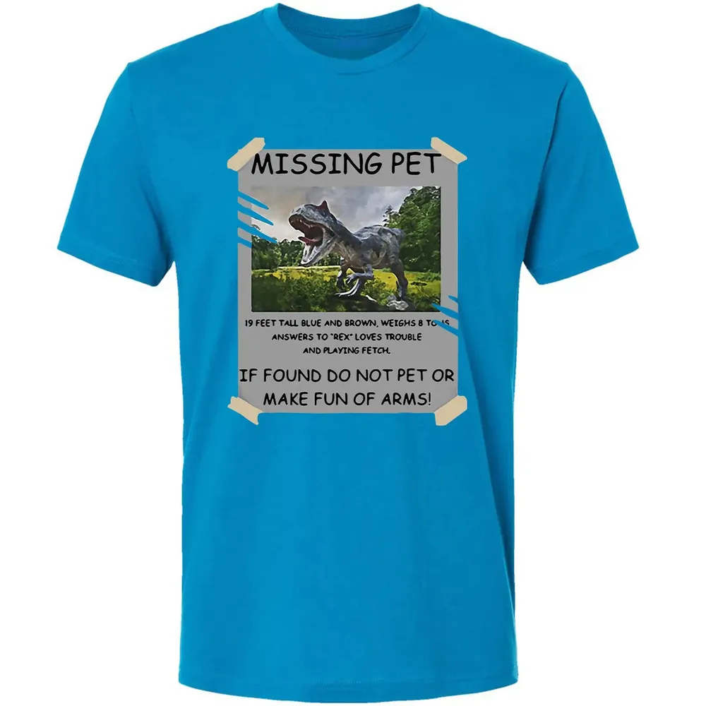 Dinosaur Missing Pet Premium Unisex T-shirt - 15