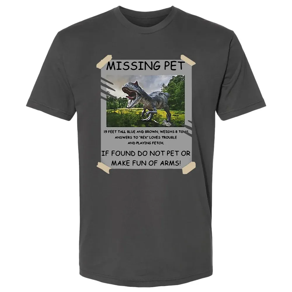 Dinosaur Missing Pet Premium Unisex T-shirt - 8