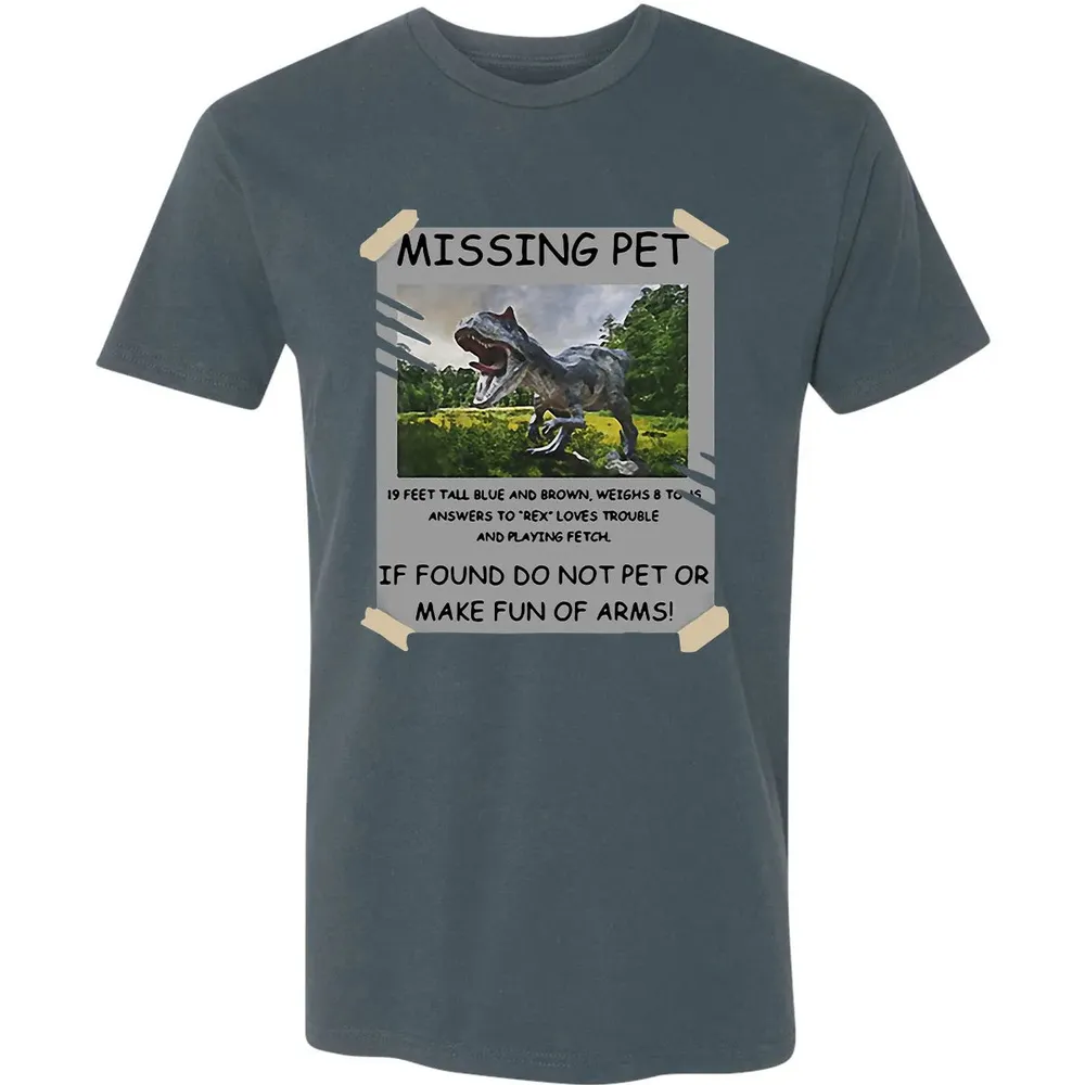 Dinosaur Missing Pet Premium Unisex T-shirt - 14