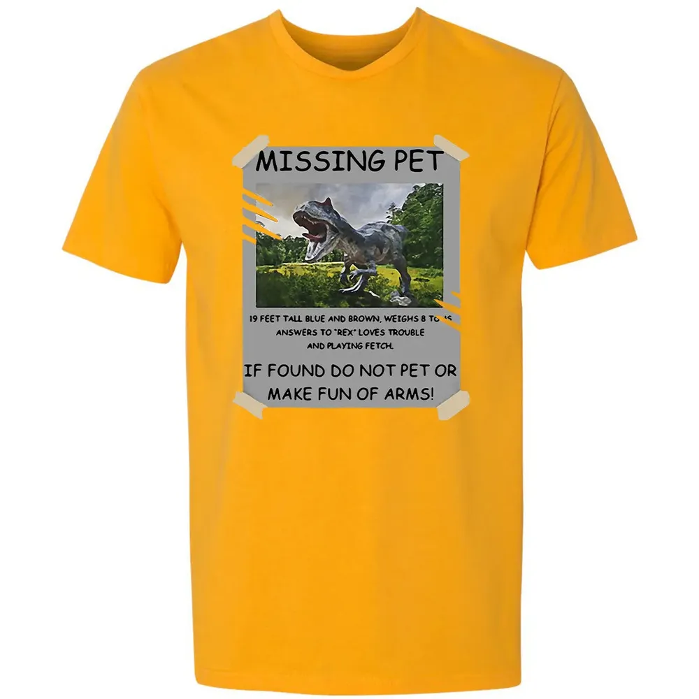Dinosaur Missing Pet Premium Unisex T-shirt - 11