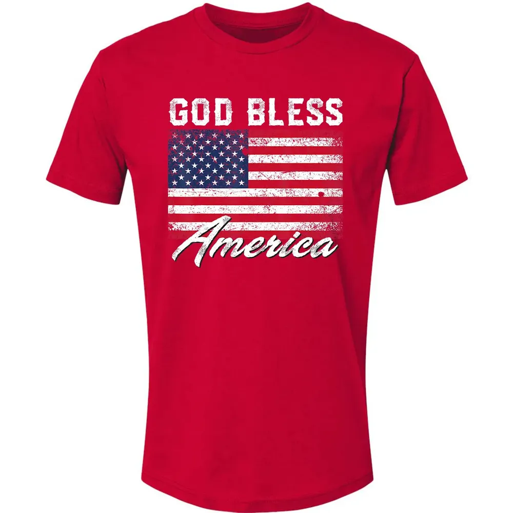 God Bless America USA Flag 4th of July Patriotic Premium Unisex T-shirt - 6