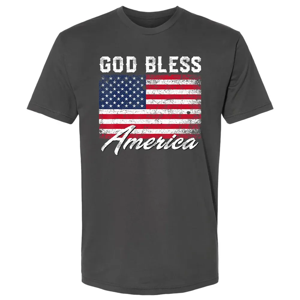 God Bless America USA Flag 4th of July Patriotic Premium Unisex T-shirt - 8