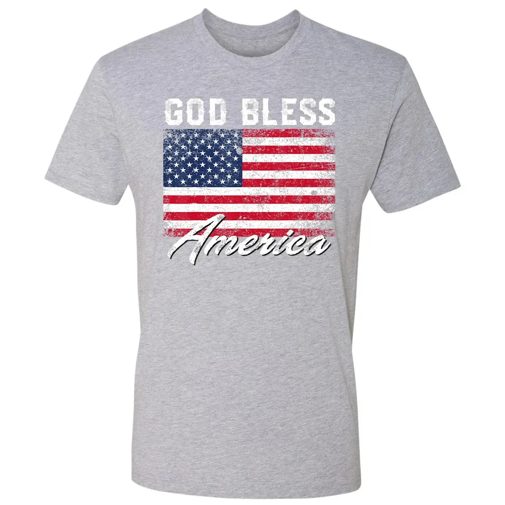 God Bless America USA Flag 4th of July Patriotic Premium Unisex T-shirt - 9