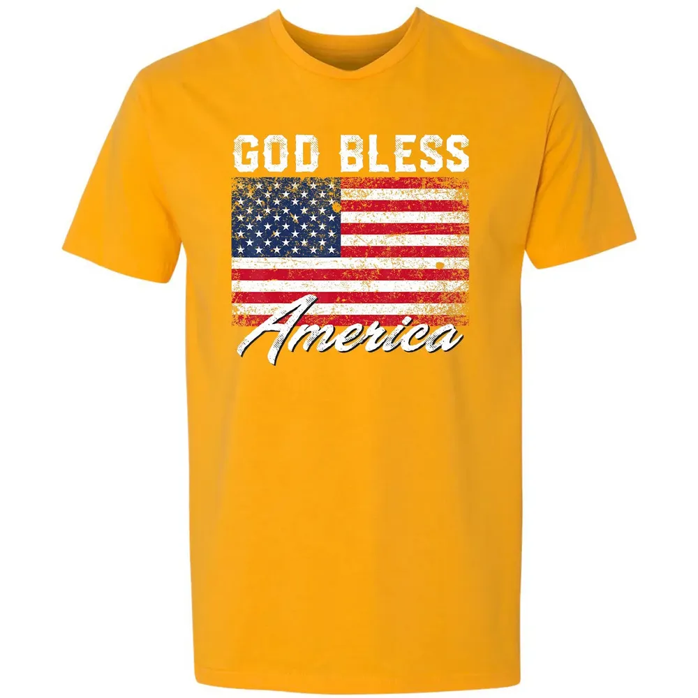 God Bless America USA Flag 4th of July Patriotic Premium Unisex T-shirt - 11