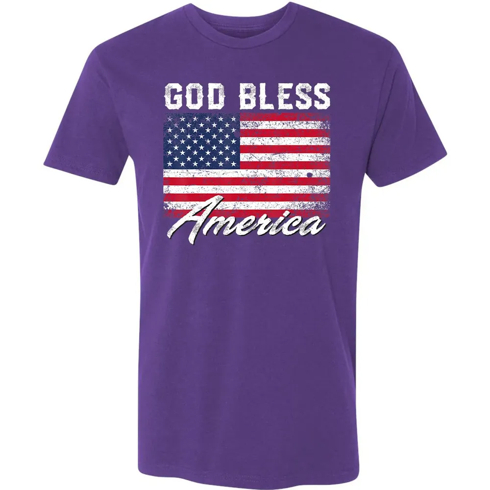 God Bless America USA Flag 4th of July Patriotic Premium Unisex T-shirt - 7
