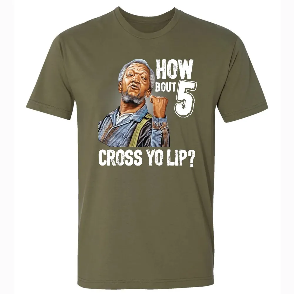 How Bout 5 Cross Yo Lip? Premium Unisex T-shirt - 5