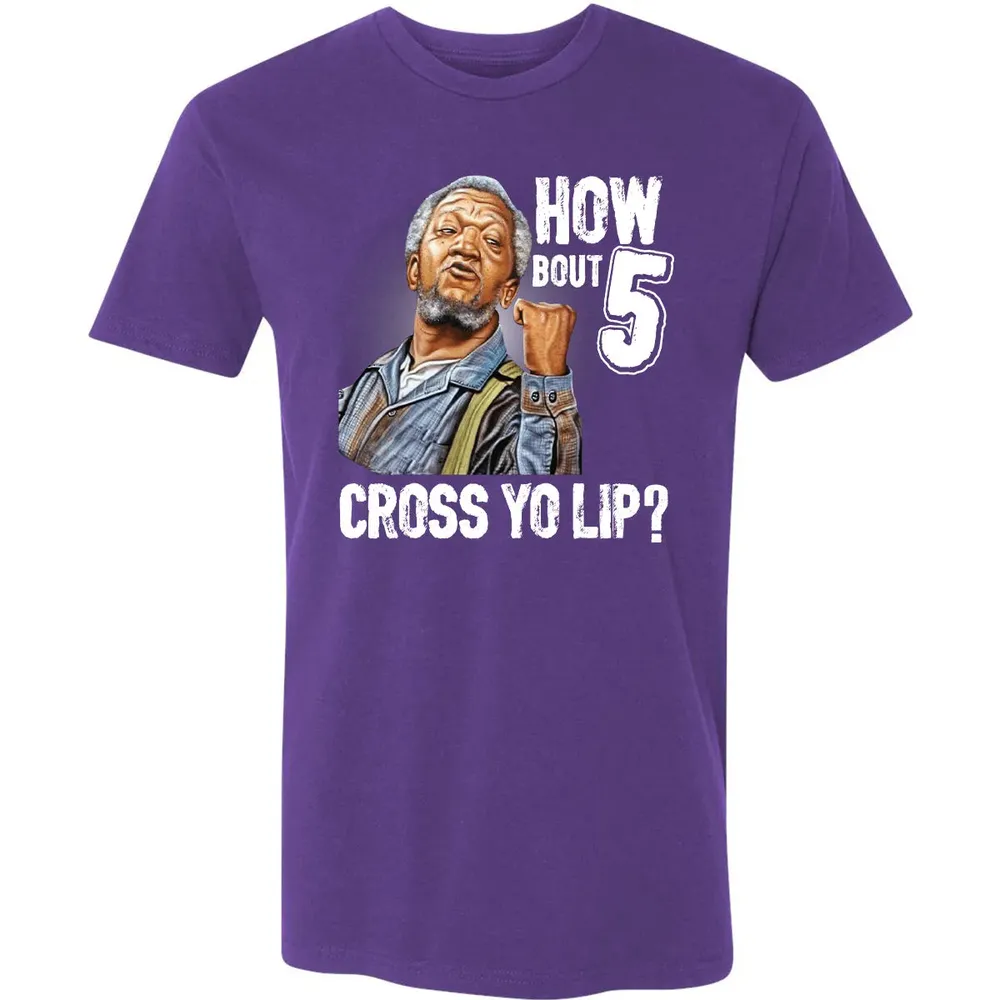 How Bout 5 Cross Yo Lip? Premium Unisex T-shirt - 7