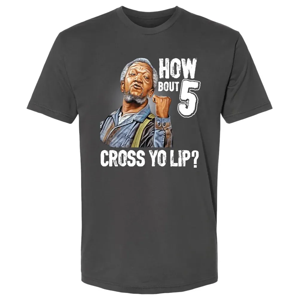 How Bout 5 Cross Yo Lip? Premium Unisex T-shirt - 8