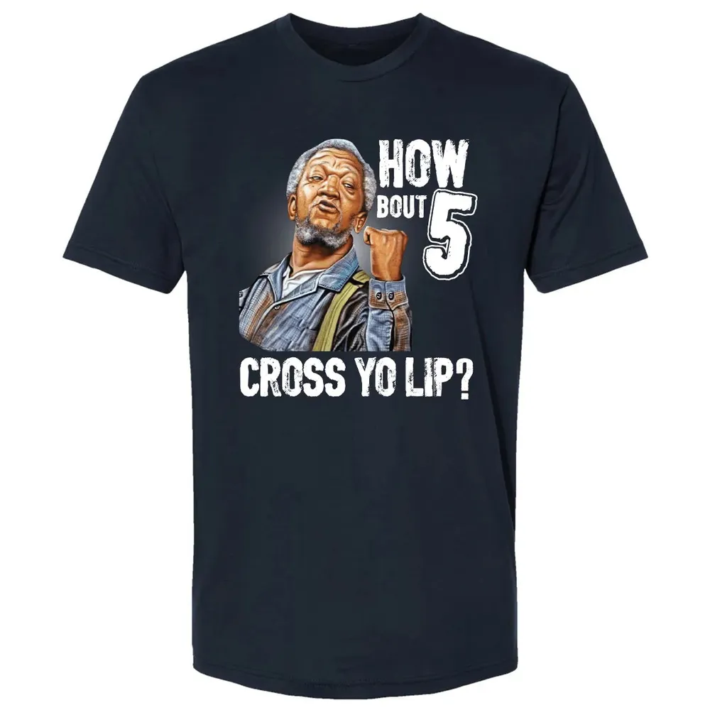 How Bout 5 Cross Yo Lip? Premium Unisex T-shirt - 2