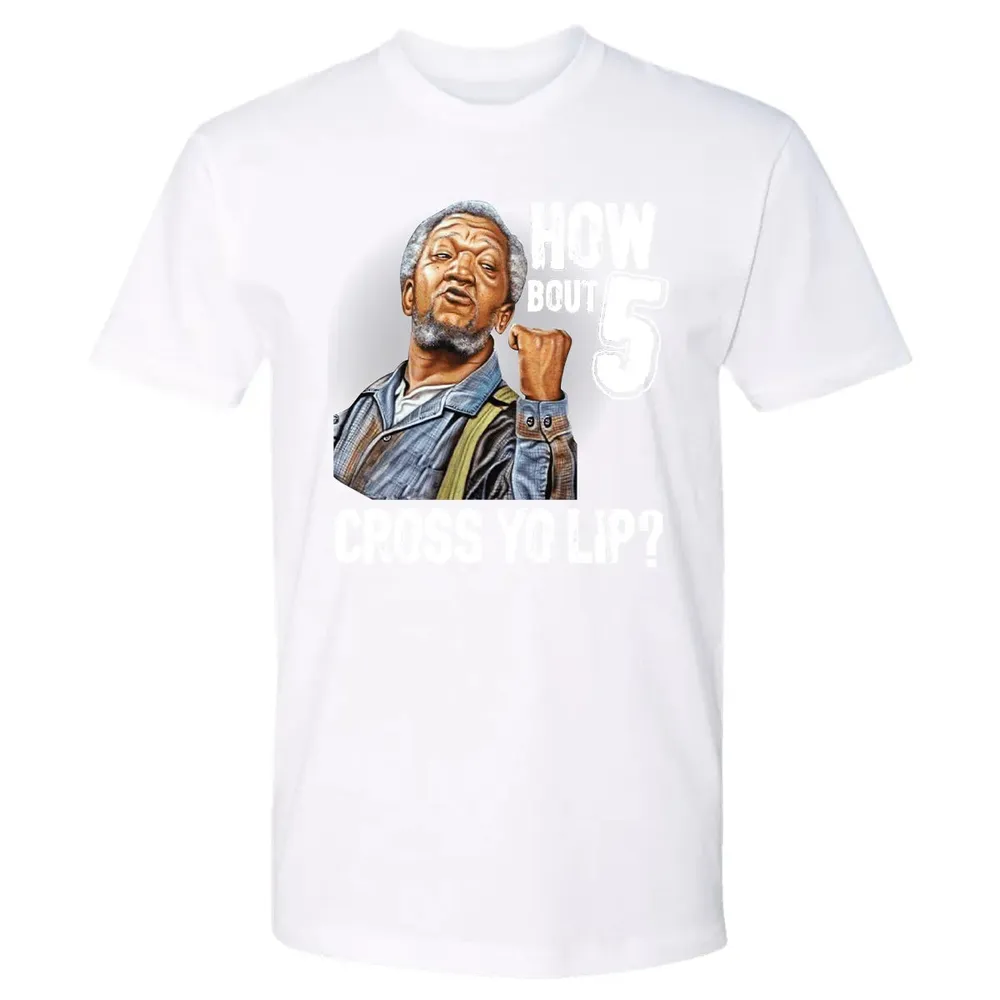 How Bout 5 Cross Yo Lip? Premium Unisex T-shirt - 4
