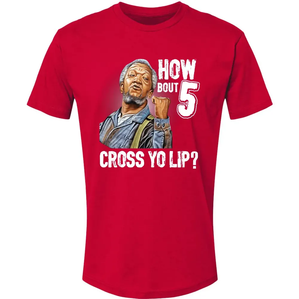 How Bout 5 Cross Yo Lip? Premium Unisex T-shirt - 6