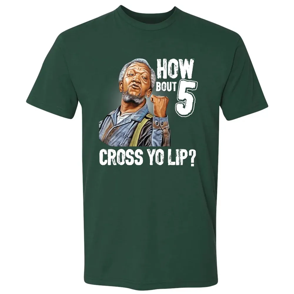 How Bout 5 Cross Yo Lip? Premium Unisex T-shirt - 12