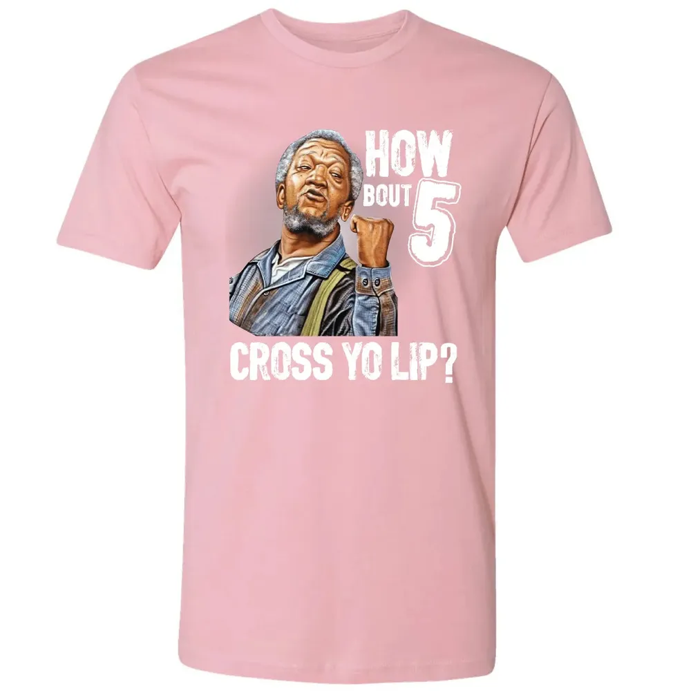How Bout 5 Cross Yo Lip? Premium Unisex T-shirt - 3