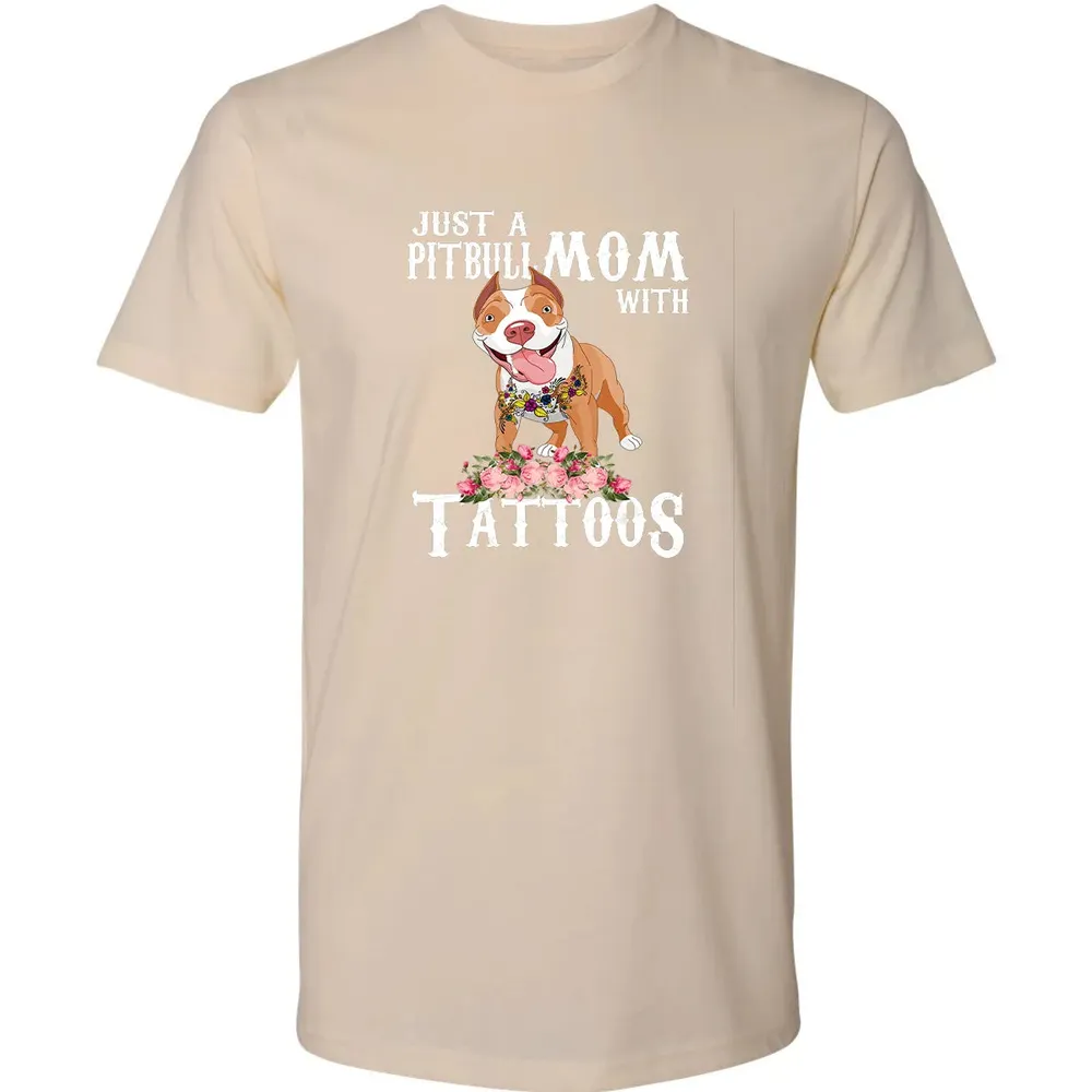 Pitbull mom with tattoos Premium Unisex T-shirt - 13