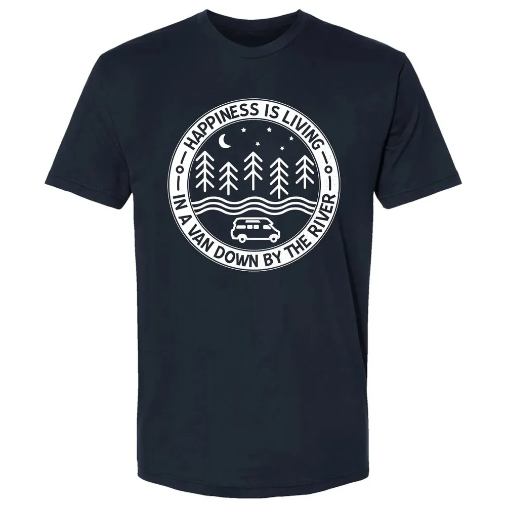 Happiness Is Living In A Van Down By The River Premium Unisex T-shirt - 2