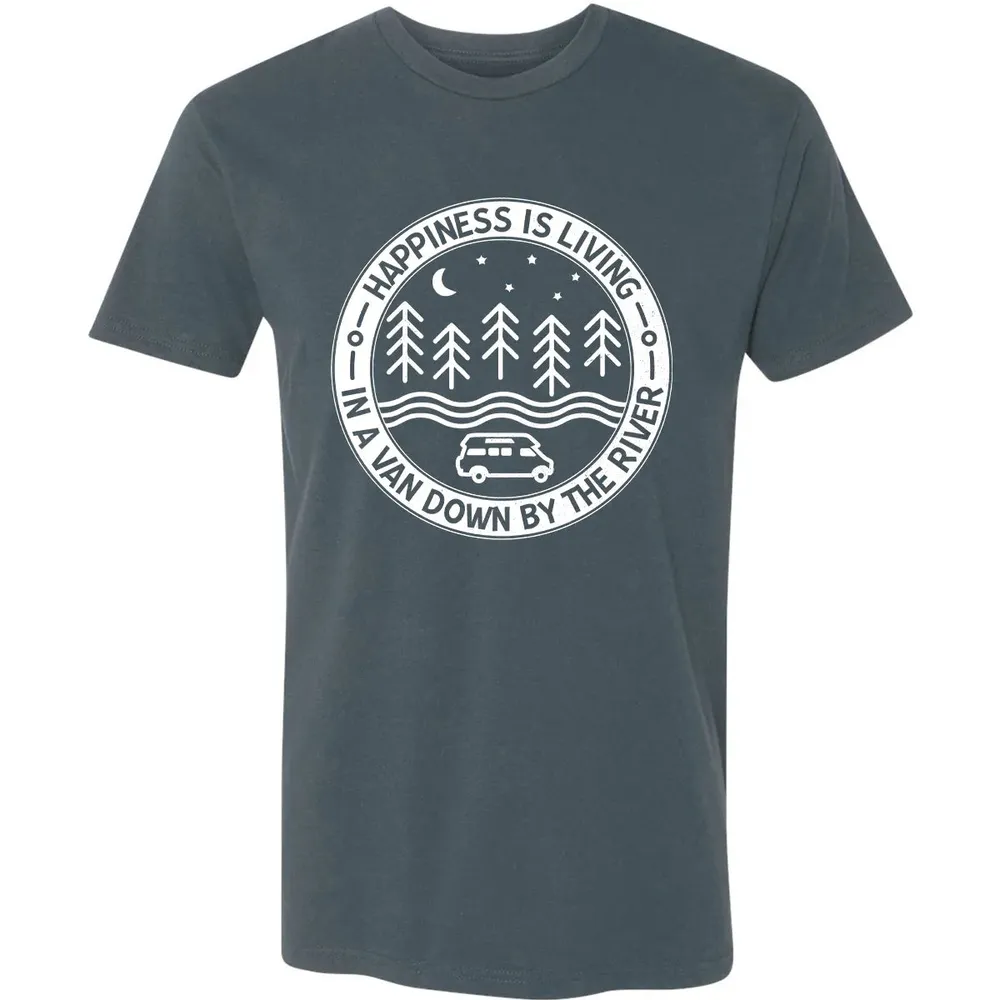 Happiness Is Living In A Van Down By The River Premium Unisex T-shirt - 14
