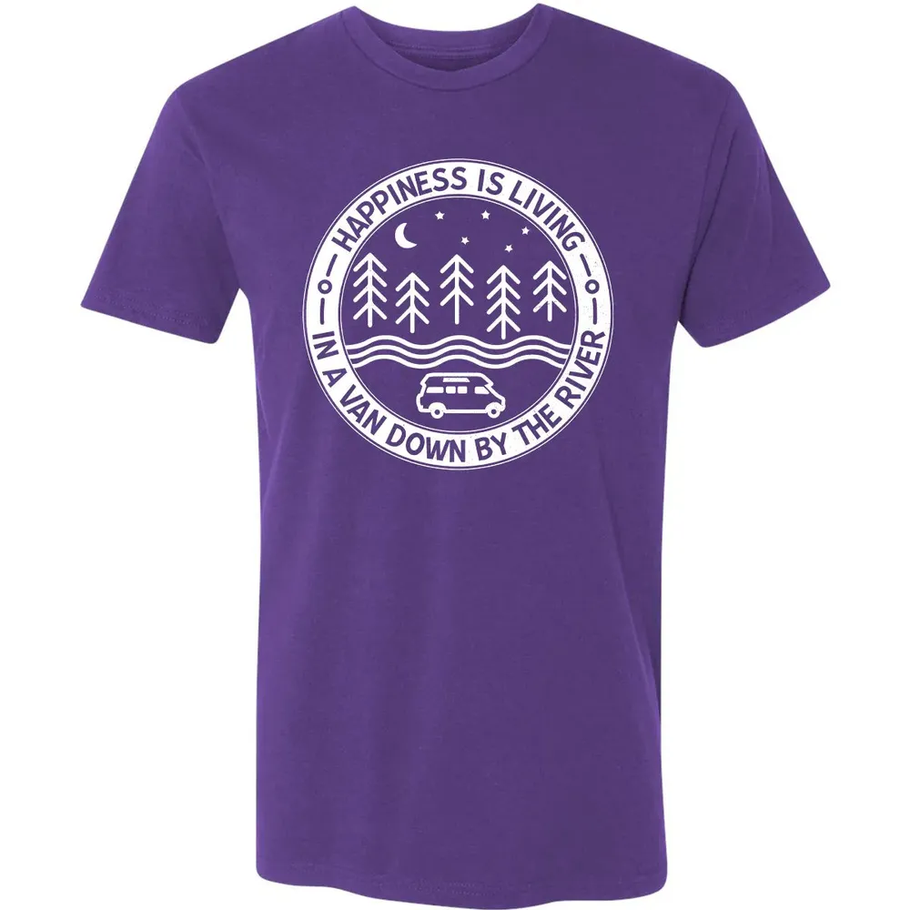Happiness Is Living In A Van Down By The River Premium Unisex T-shirt - 7