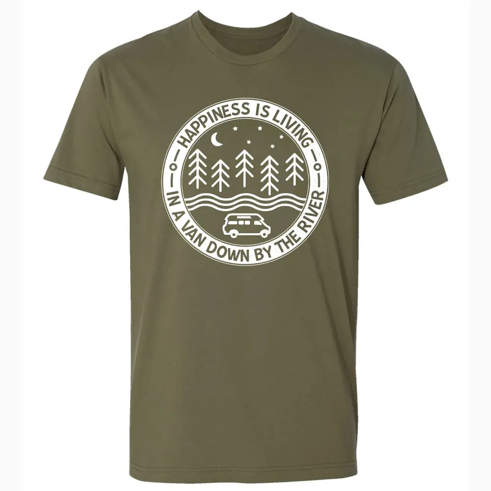 Happiness Is Living In A Van Down By The River Premium Unisex T-shirt - 5