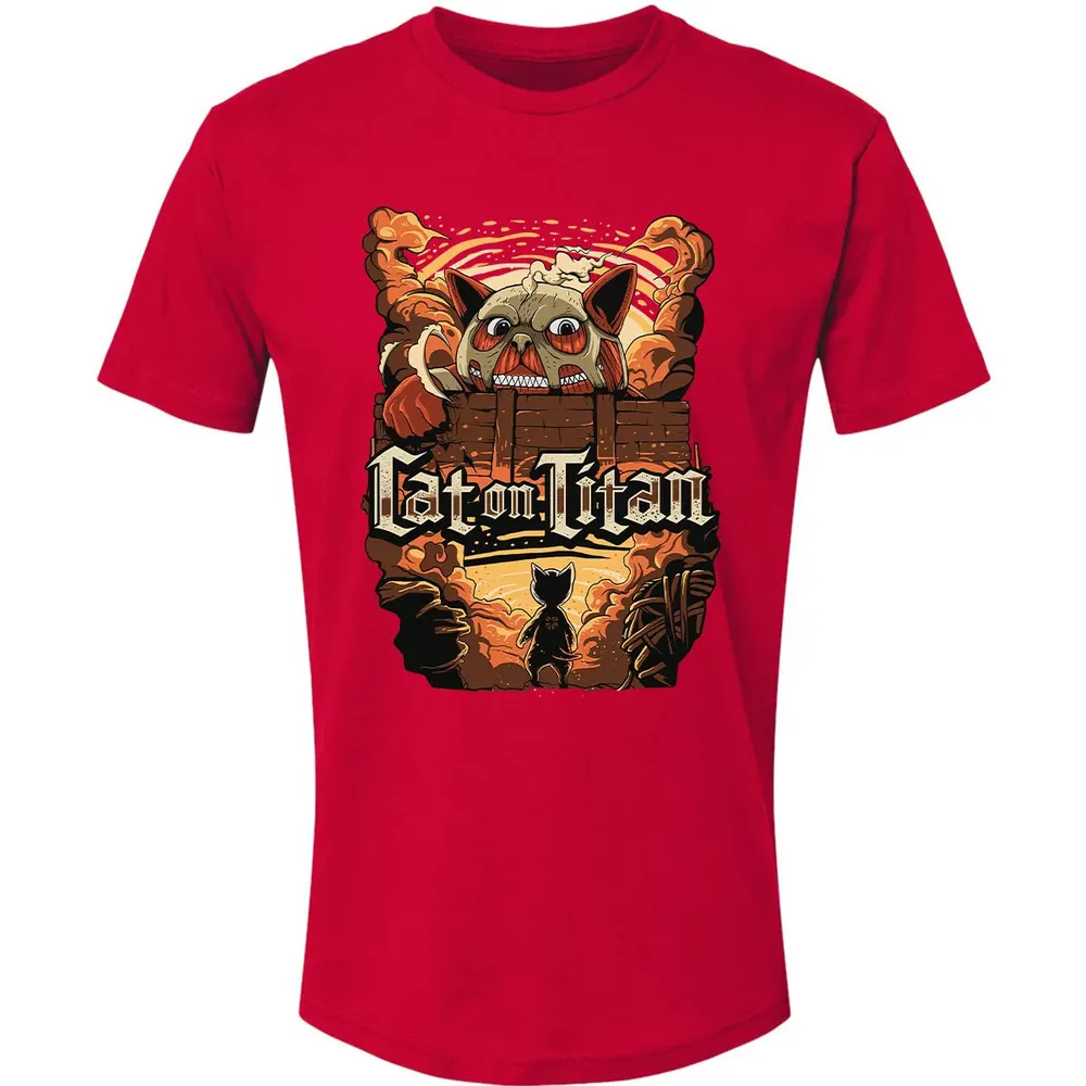 Cat On Titan Premium Unisex T-shirt - 6