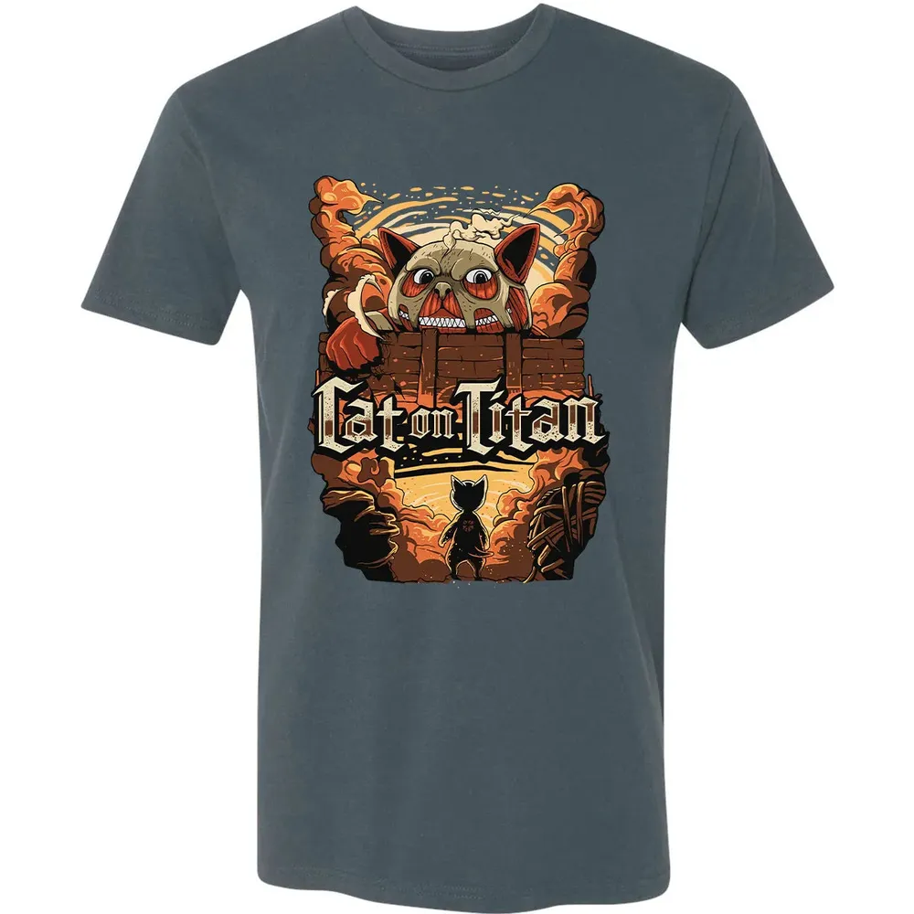 Cat On Titan Premium Unisex T-shirt - 14