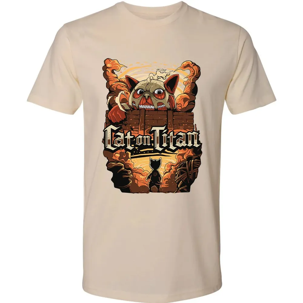 Cat On Titan Premium Unisex T-shirt - 13