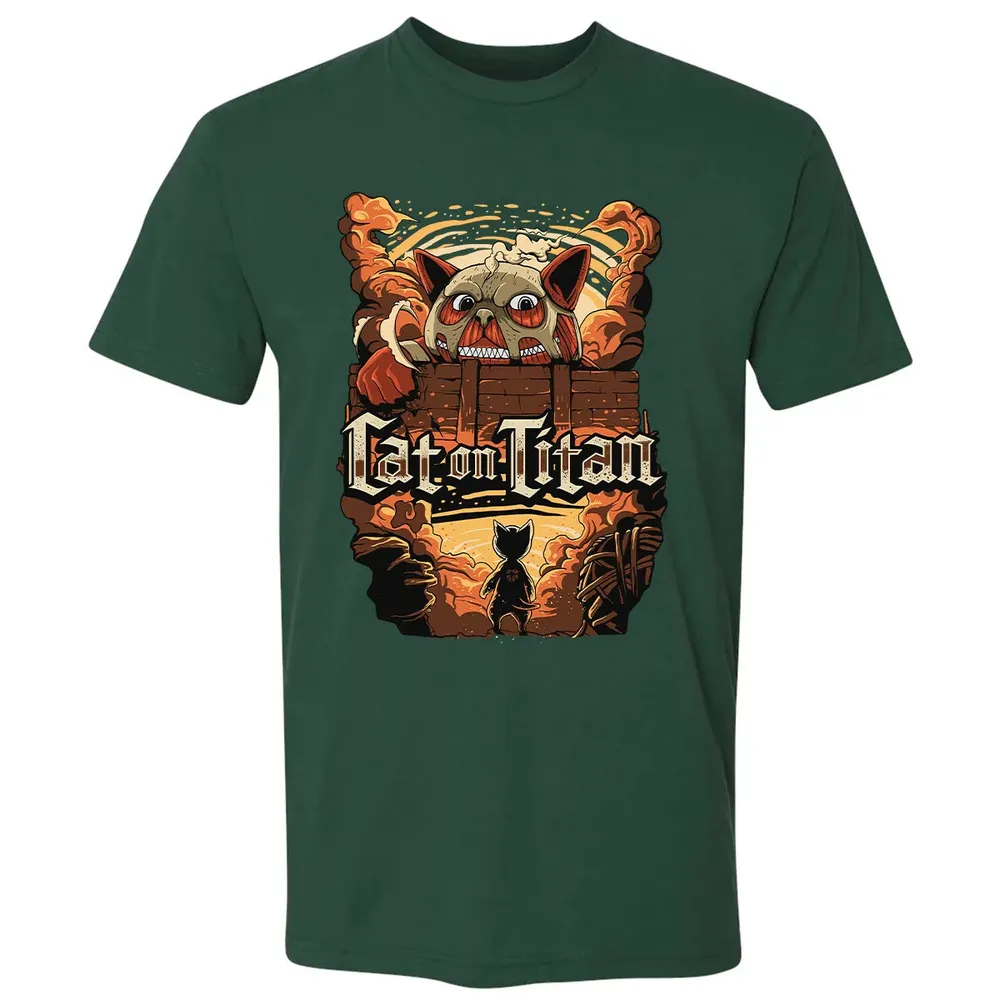 Cat On Titan Premium Unisex T-shirt - 12
