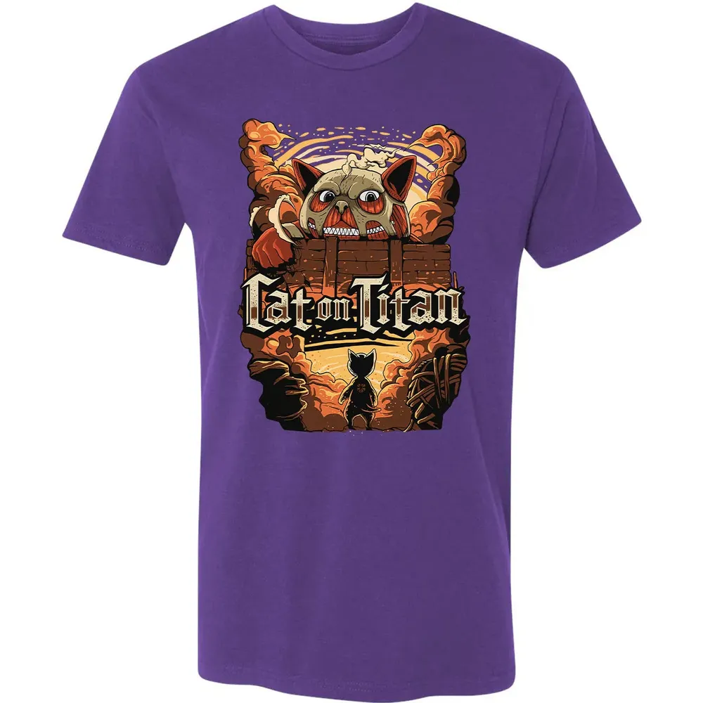 Cat On Titan Premium Unisex T-shirt - 7