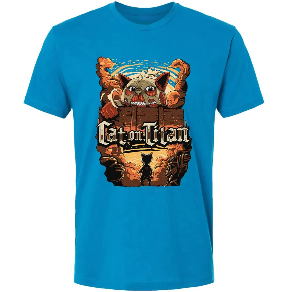 Cat On Titan Premium Unisex T-shirt - 15