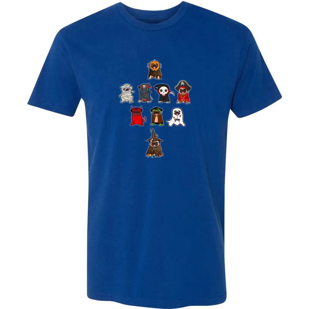 Pug Halloween Costume Ninja Witch Dracula Boo Mummy Pirate Premium Unisex T-shirt - 10