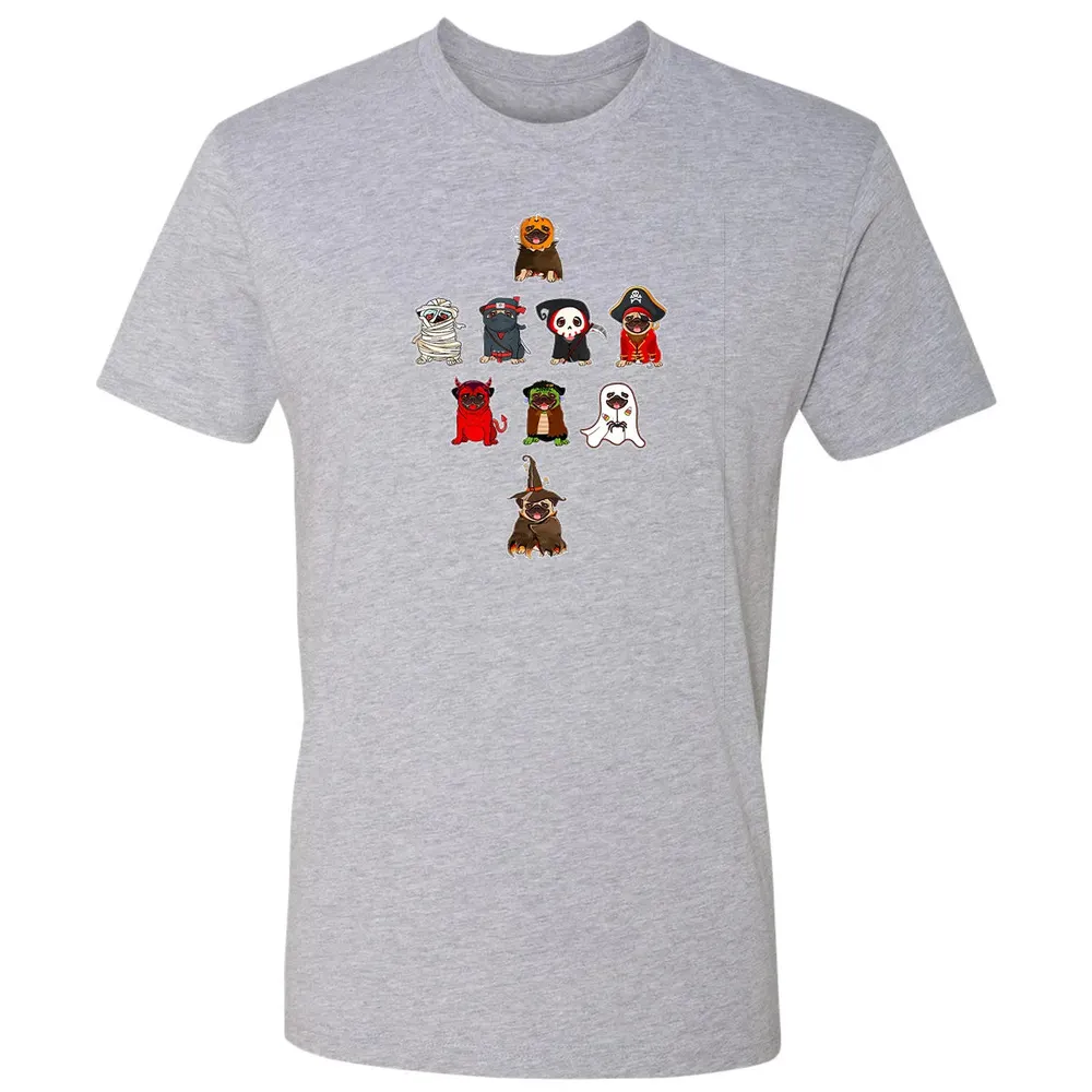 Pug Halloween Costume Ninja Witch Dracula Boo Mummy Pirate Premium Unisex T-shirt - 9